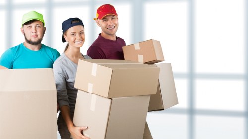 Careful wrapping of fragile items during a local move