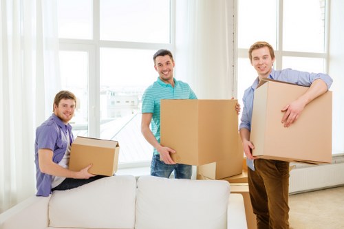 Moving van loading items for a Bexley home relocation