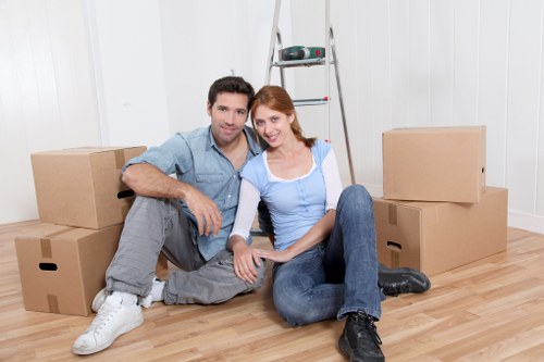 Final stage of a Bexley removals service with organized unloading