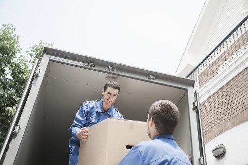 Furniture and boxes ready for a home relocation in Bexley